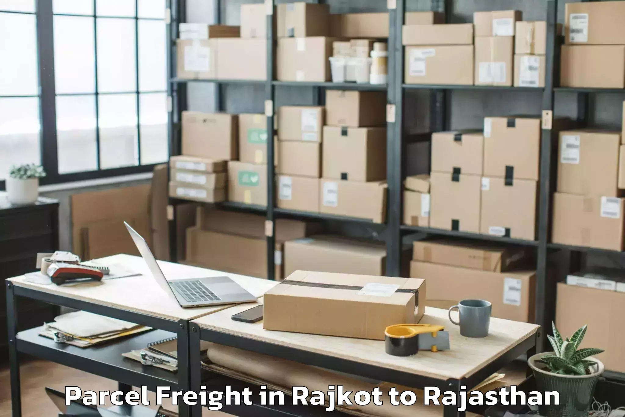 Trusted Rajkot to Pratapgarh Rajasthan Parcel Freight